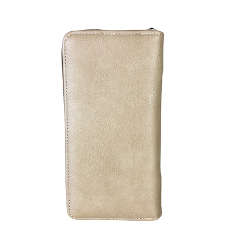 Cotton Road Card Holder: Large KHAKI PU Leather