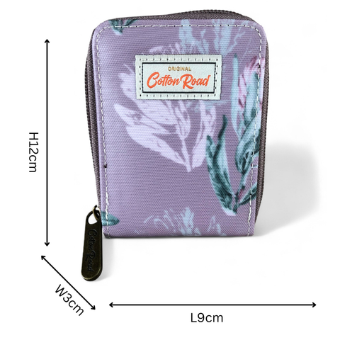 Cotton Road Card Holder: MAUVE FLORAL PVC Card Holder