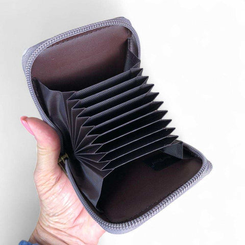 Cotton Road Card Holder: MAUVE FLORAL PVC Card Holder