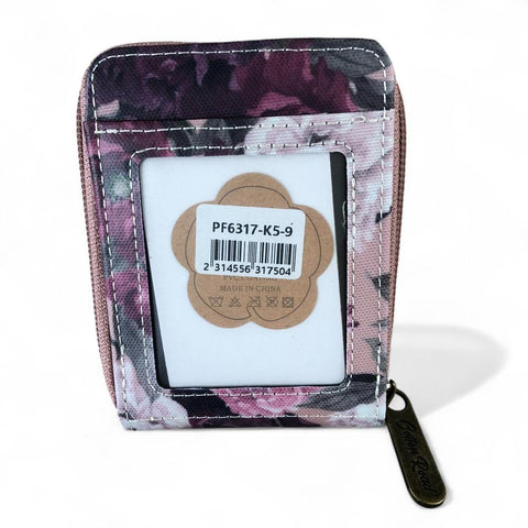Cotton Road Card Holder: MAUVE FLORAL PVC Card Holder