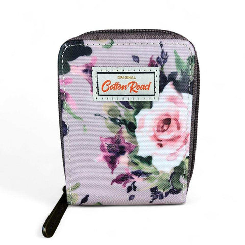 Cotton Road Card Holder: MAUVE FLORAL PVC Card Holder
