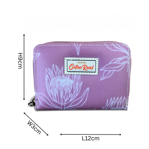 Cotton Road Card Holder: PINK PVC Card Holder with PROTEA