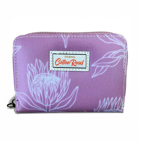Cotton Road Card Holder: PINK PVC Card Holder with PROTEA