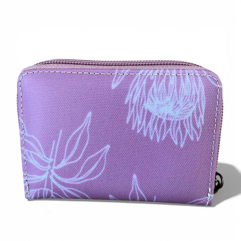 Cotton Road Card Holder: PINK PVC Card Holder with PROTEA