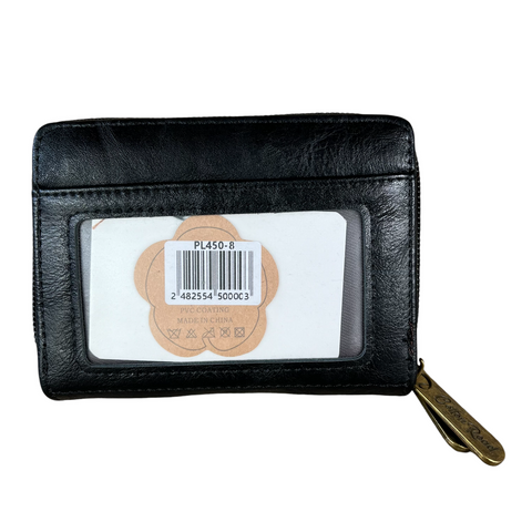 Cotton Road Card Holder: Small BLACK PU Leather CARD HOLDER