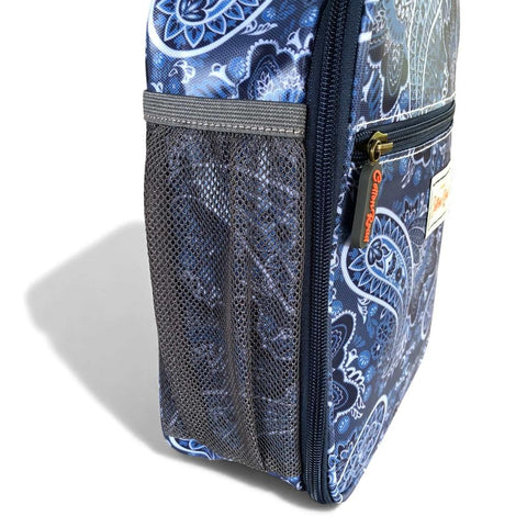 Cotton Road Cooler: BLUE PAISLEY PVC Lunch Box Cooler / Vanity Bag