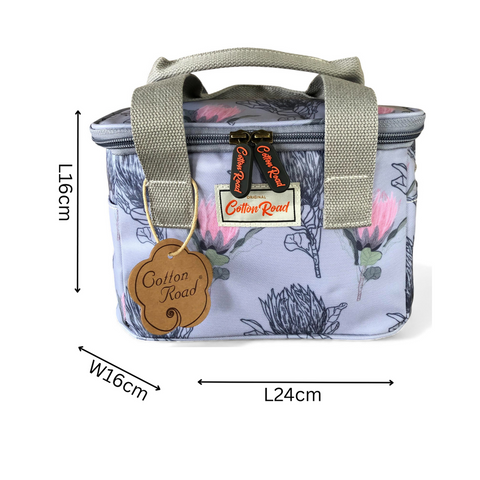 Cotton Road Cooler: BLUE PROTEA PVC Lunch Cooler & Vanity Bag