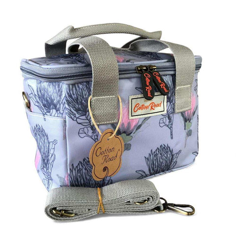 Cotton Road Cooler: BLUE PROTEA PVC Lunch Cooler & Vanity Bag