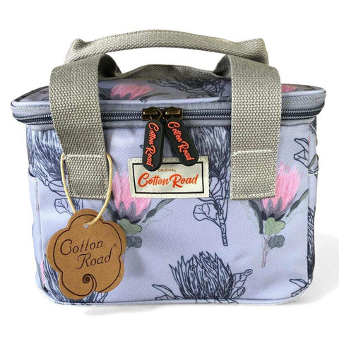 Cotton Road Cooler: BLUE PROTEA PVC Lunch Cooler & Vanity Bag