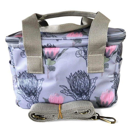 Cotton Road Cooler: BLUE PROTEA PVC Lunch Cooler & Vanity Bag