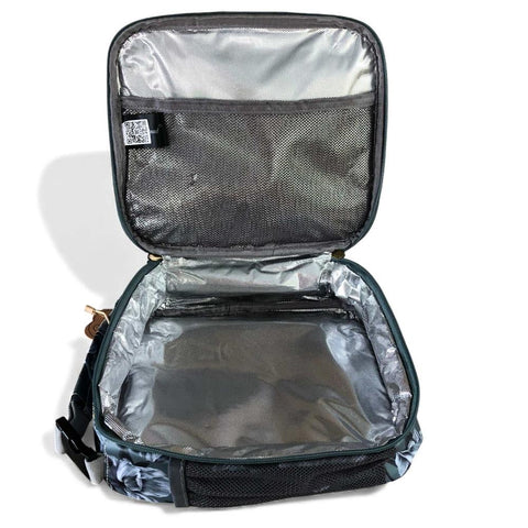 Cotton Road Cooler: GREEN FLORAL PVC Lunch Box Cooler Bag