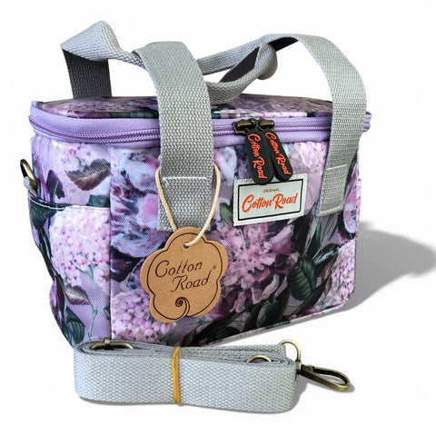 Cotton Road Cooler: LILAC FLORAL PVC Cotton Road Lunch Box Cooler Bag
