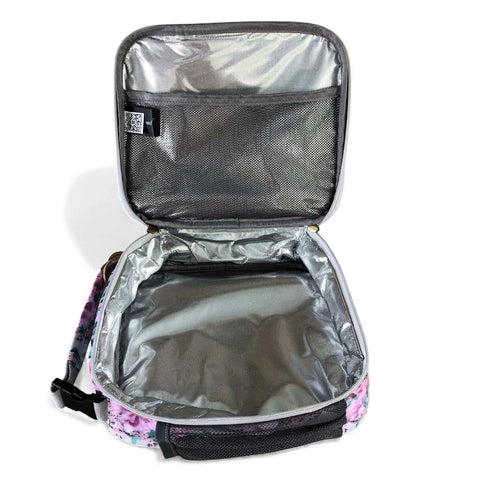 Cotton Road Cooler: MINT GREEN FLORAL PVC Lunch Box Cooler Bag