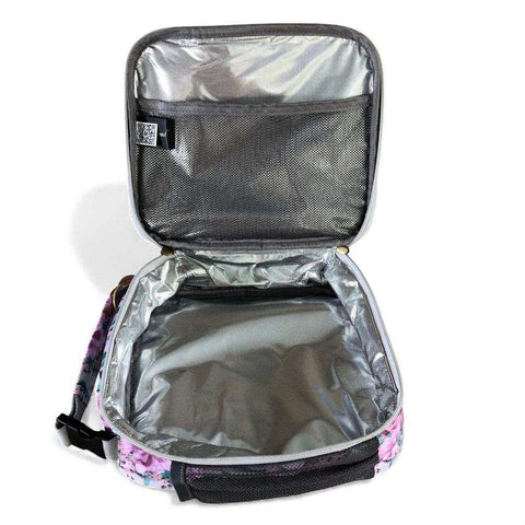 Cotton Road Travel Bag mint green floral PVC overnight bag with matching cooler vanity bag set