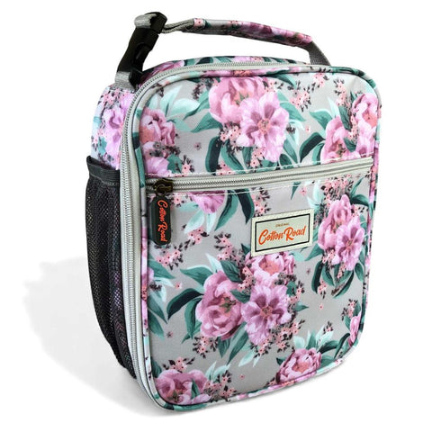 Cotton Road Cooler: MINT GREEN FLORAL PVC Lunch Box Cooler Bag