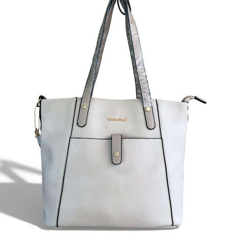 Cotton Road Handbag: BEIGE PU Leather Handbag