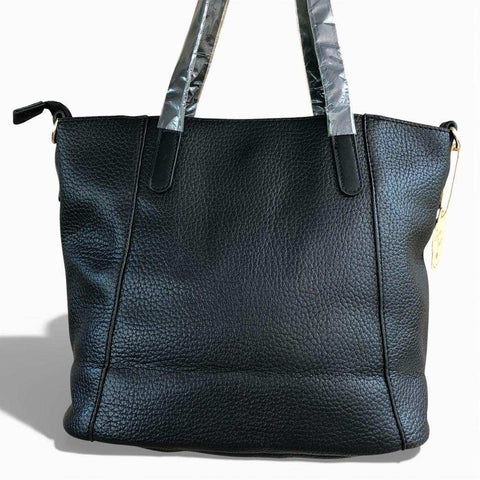 Cotton Road Handbag: BLACK PU Leather Handbag