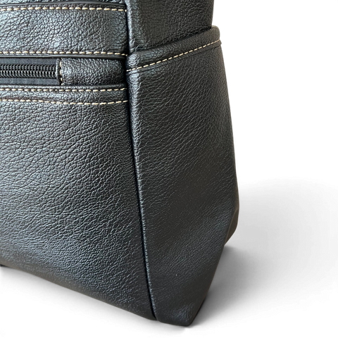 Cotton Road Handbag: BLACK PU Leather - Stylish & Versatile