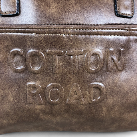 Cotton Road Handbag: BROWN EMBOSSED PU Leather Handbag
