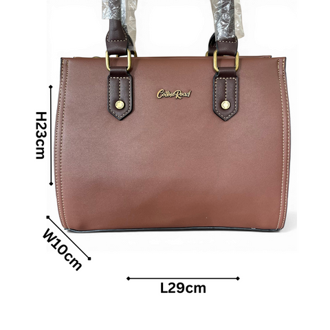 Cotton Road Handbag: BROWN PU Leather Handbag