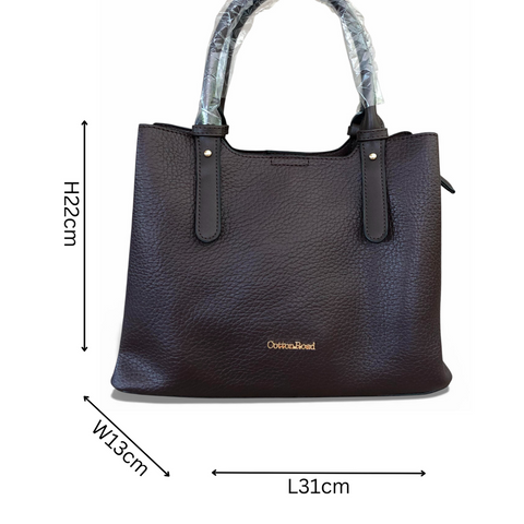 Cotton Road Handbag: BROWN PU Leather Handbag