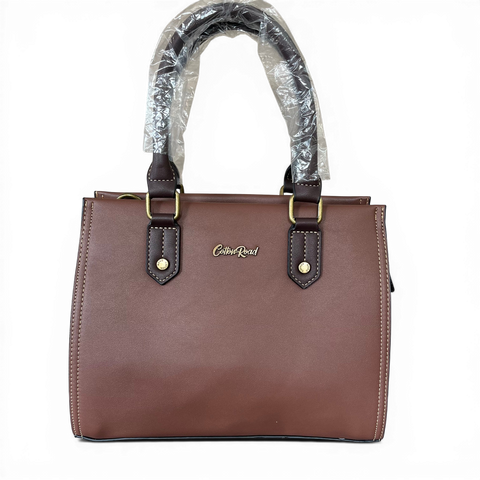 Cotton Road Handbag: BROWN PU Leather Handbag