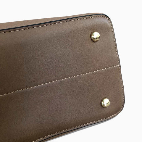 Cotton Road Handbag: BROWN PU Leather Handbag