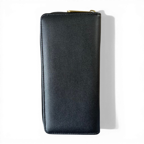 Cotton Road Handbag: Black PU Leather Bag with Matching Wallet for Elegance