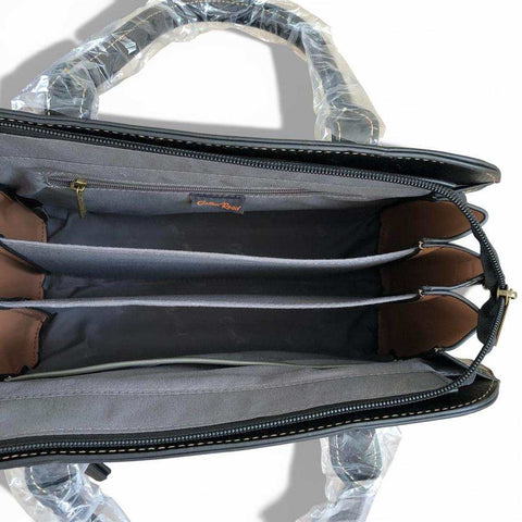 Cotton Road Handbag: Black PU Leather Bag with Matching Wallet for Elegance