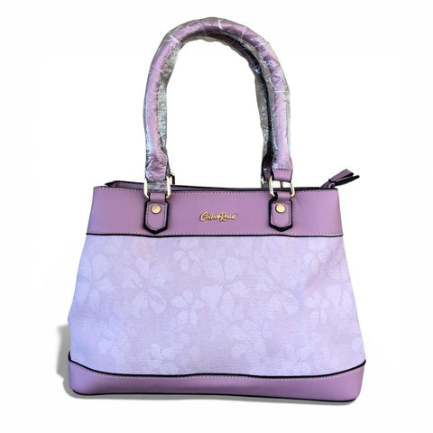 Cotton Road Handbag: Elegant LILAC FLORAL PU Leather for women