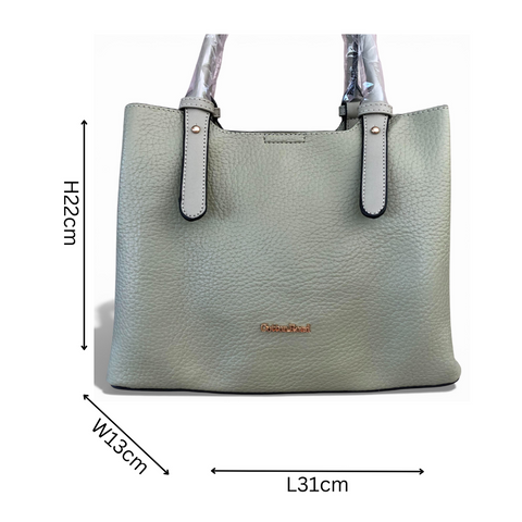 Cotton Road Handbag: GREEN PU Leather Handbag