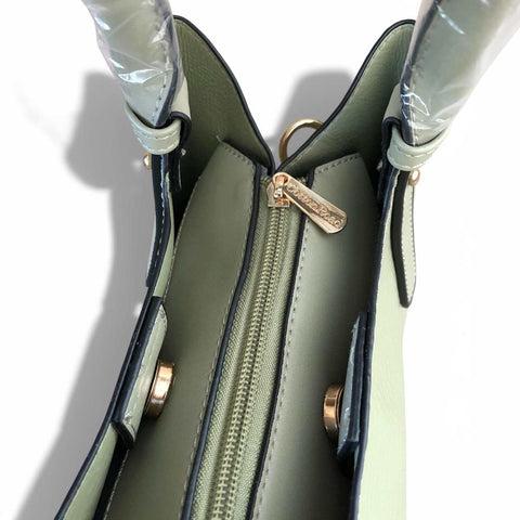 Cotton Road Handbag: GREEN PU Leather Handbag