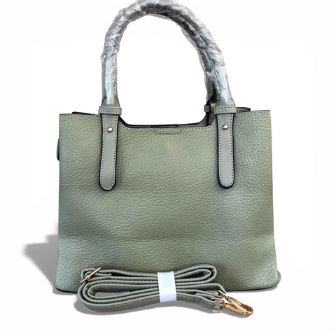 Cotton Road Handbag: GREEN PU Leather Handbag