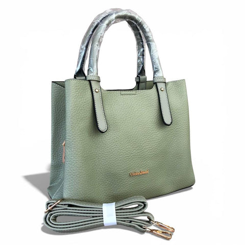 Cotton Road Handbag: GREEN PU Leather Handbag