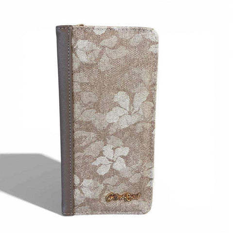 Cotton Road Handbag: KHAKI PU Leather Bag with Matching Wallet