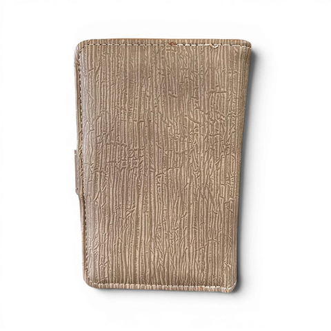Cotton Road Handbag: KHAKI PU Leather Bag with Zip Divider with Matching Wallet