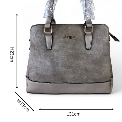 Cotton Road Handbag: KHAKI PU Leather Handbag