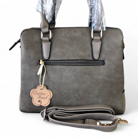 Cotton Road Handbag: KHAKI PU Leather Handbag