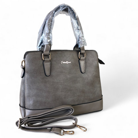 Cotton Road Handbag: KHAKI PU Leather Handbag