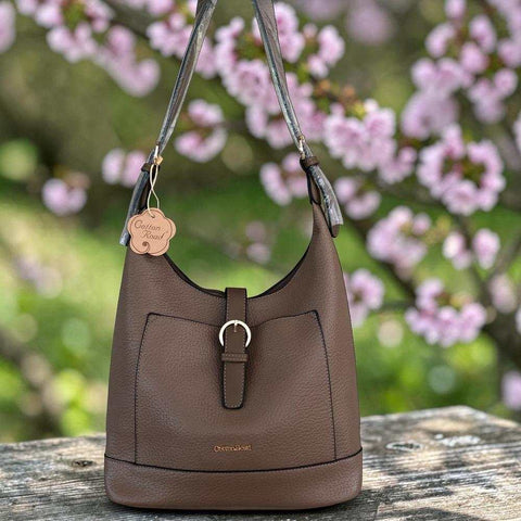 Cotton Road Handbag: KHAKI PU Leather Handbag for Stylish Daily Use