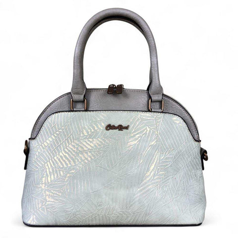 Cotton Road Handbag: MINT GREEN PU Leather with EMBOSSED Panel