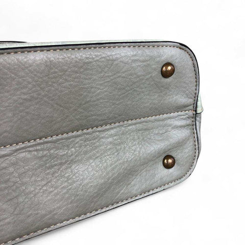 Cotton Road Handbag: MINT GREEN PU Leather with EMBOSSED Panel