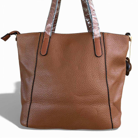 Cotton Road Handbag: TAN BROWN PU Leather Handbag