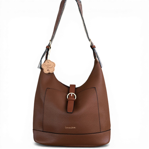 Cotton Road Handbag: TAN PU Leather Handbag for Stylish Daily Use
