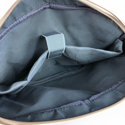 Cotton Road Laptop Bag: BEIGE BRANDED PU Leather Laptop Bag