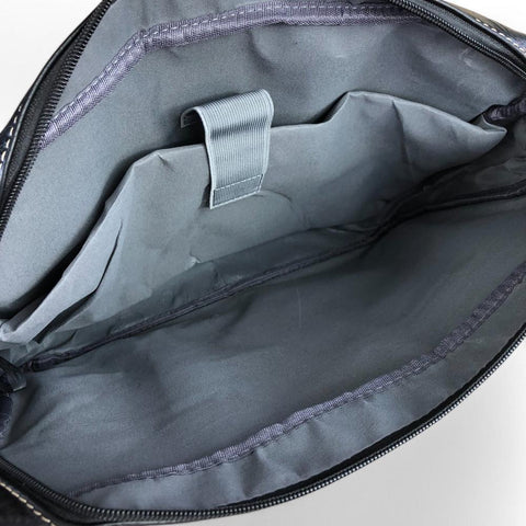 Cotton Road Laptop Bag: BLACK BRANDED PU Leather Laptop Bag