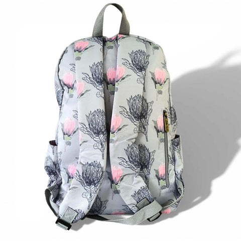 Cotton Road Laptop Bag: BLUE PROTEA Padded Canvas Backpack for 15'6" Laptop with Matching Wallet