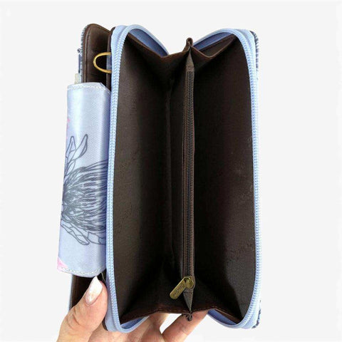 Cotton Road Laptop Bag: BLUE PROTEA Padded Canvas Backpack for 15'6" Laptop with Matching Wallet
