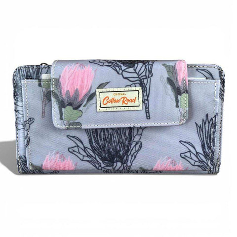 Cotton Road Laptop Bag: BLUE PROTEA Padded Canvas Backpack for 15'6" Laptop with Matching Wallet