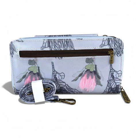 Cotton Road Laptop Bag: BLUE PROTEA Padded Canvas Backpack for 15'6" Laptop with Matching Wallet